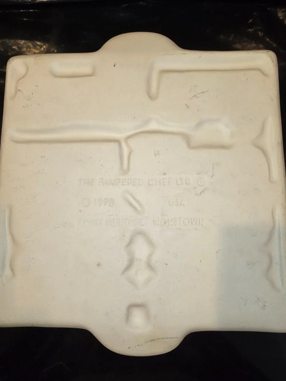 Pampered Chef Train Cookie Mold #18 Stoneware 1998 USA 11.25